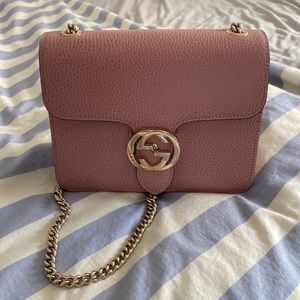 Gucci Pink shoulder all leather